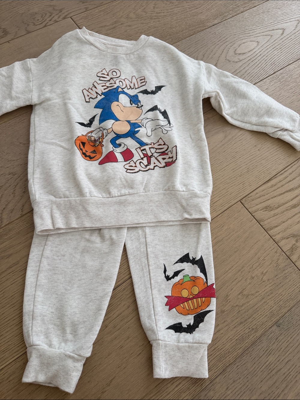 Sonic Halloween Sweatshirt & Jogger Set - Cream